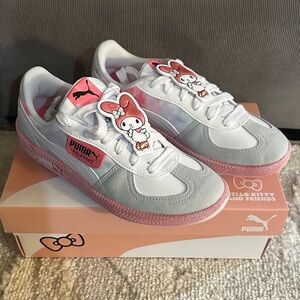 Puma Sanrio Melody Sneakers - Pink, Gray, and White